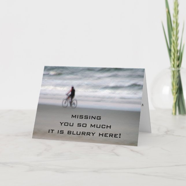 CARTES POUR FÊTES ANNUELLES BEACH CYCLER SENDS CHRISTMAS BIRTHDAY WISH (Devant)