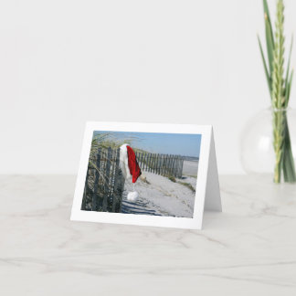 Cartes Pour Fêtes Annuelles Beach Père Noël