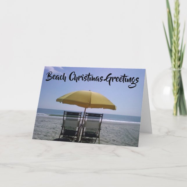 CARTES POUR FÊTES ANNUELLES ***BEACHY CHRISTMAS WISHES*** ET A HAPPY NEW YEAR (Devant)