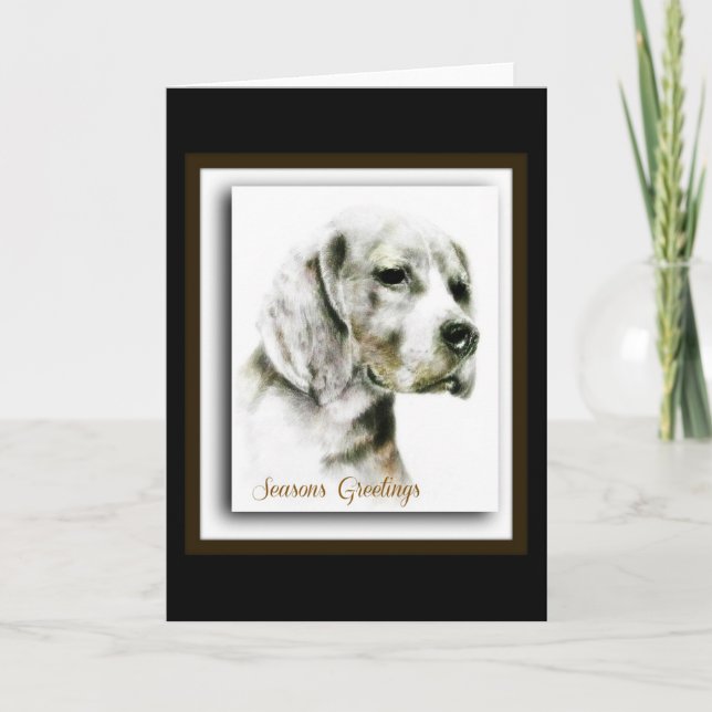 Cartes Pour Fêtes Annuelles Beagle (Devant)