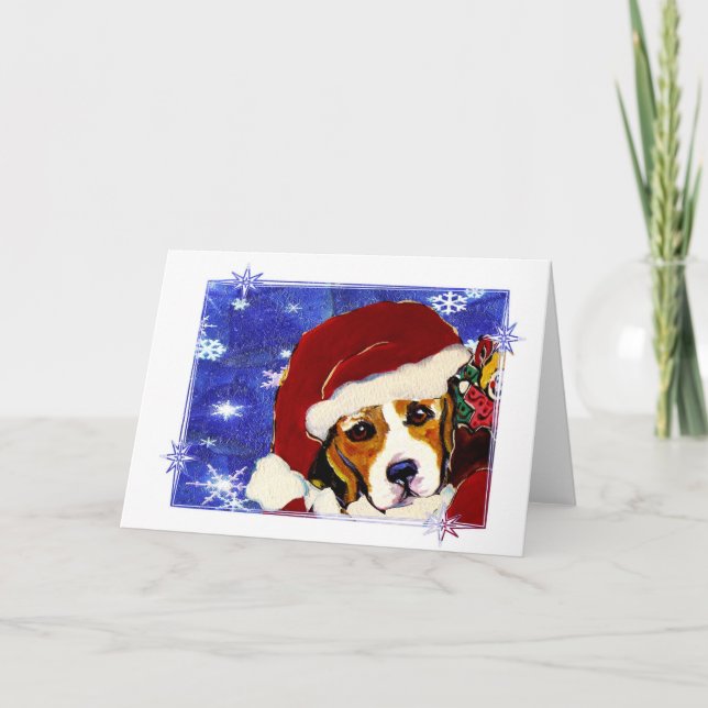 Cartes Pour Fêtes Annuelles Beagle (Devant)