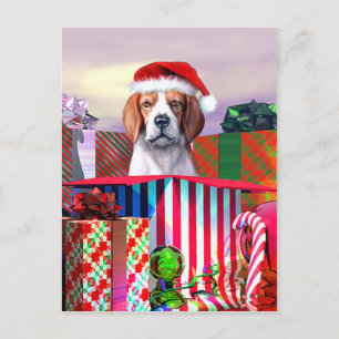 Cartes Pour Fêtes Annuelles Beagle Noël Surprise