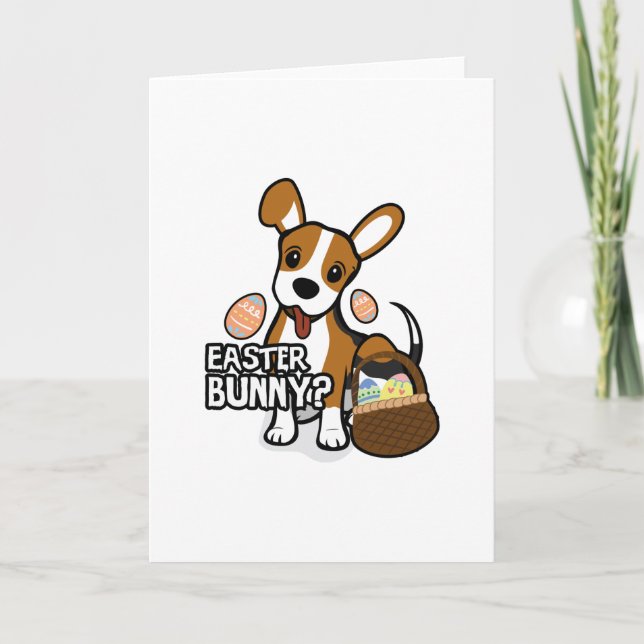 Cartes Pour Fêtes Annuelles Beagle Pâques drôle pour les garçons filles amour  (Devant)