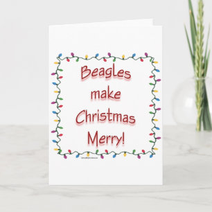 Cartes Pour Fêtes Annuelles Beagles rendent Noël joyeux