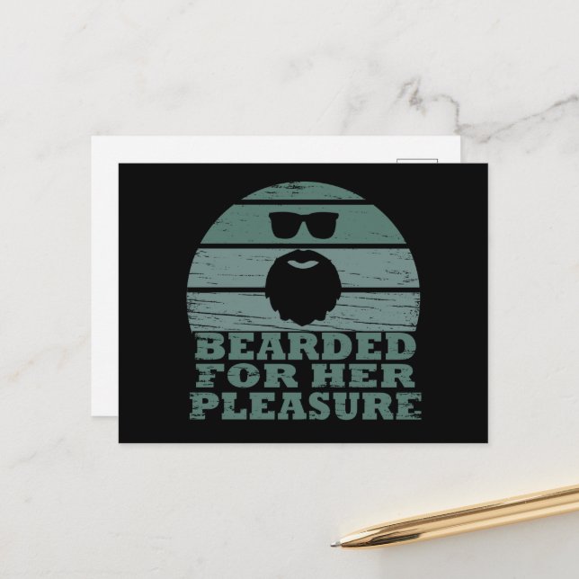 Cartes Pour Fêtes Annuelles Bearded cite drôle barbe dire cadeaux (Devant/Arrière en situation)