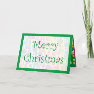 Cartes Pour Fêtes Annuelles [Beatnik Bubbles] Polka rétro point rayé vert