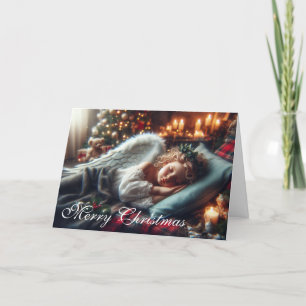 Cartes Pour Fêtes Annuelles Beau ange couchant