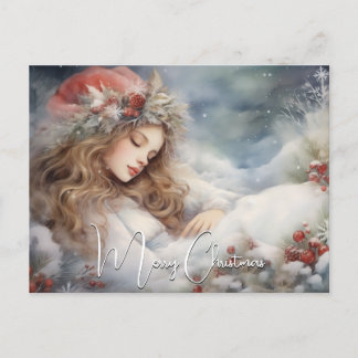 Cartes Pour Fêtes Annuelles Beau Ange de Noël dormant