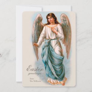 Cartes Pour Fêtes Annuelles Beau ange vintage Salutations de Pâques