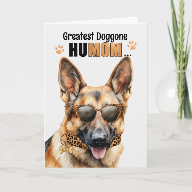 Cartes Pour Fêtes Annuelles Beau Berger Chien plus grand HuMOM Fête des Mères (Devant)