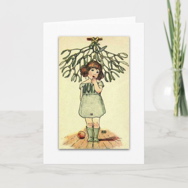 Cartes Pour Fêtes Annuelles Beau gui par NELLIE BENSON (Devant)