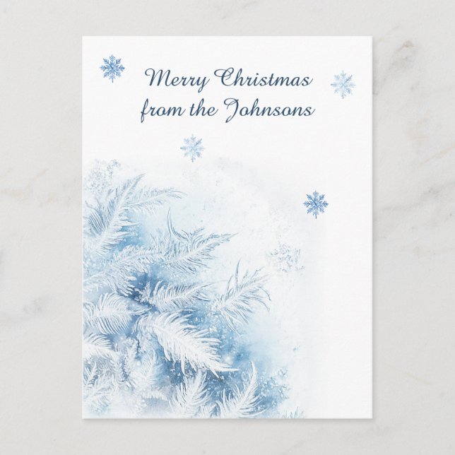 Cartes Pour Fêtes Annuelles Beau hiver Frost Noël (Devant)