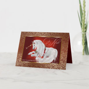 Cartes Pour Fêtes Annuelles Beau Imaginaire Noël Unicorn Noel