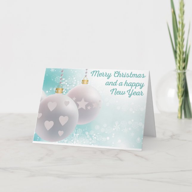 Cartes Pour Fêtes Annuelles Beau Noël de neige (Devant)