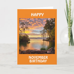 CARTES POUR FÊTES ANNUELLES *BEAU NOVEMBRE ANNIVERSAIRE DE SALUT* ANNIVERSAIRE