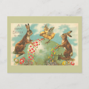 Cartes Pour Fêtes Annuelles Beau oeuf Vintage vert de Pâques