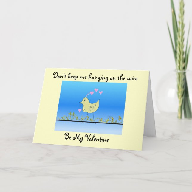 Cartes Pour Fêtes Annuelles Beau Oiseau de Valentines (Devant)