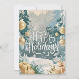 Cartes Pour Fêtes Annuelles Beau Snowflake Enchanté Happy Winter