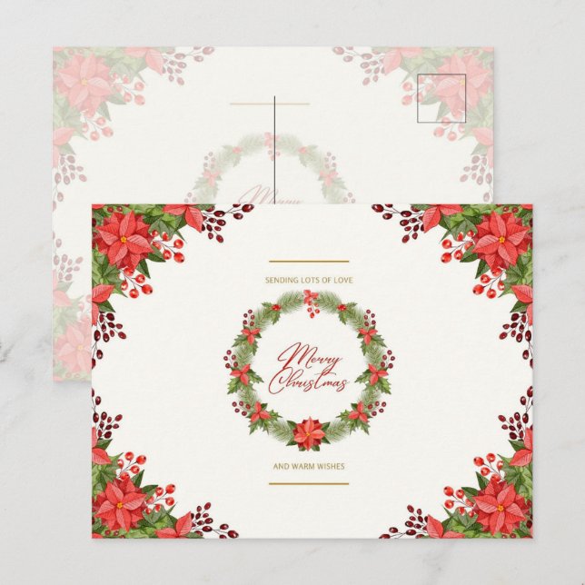 Cartes Pour Fêtes Annuelles Beaucoup D'Amour (Devant / Derrière)