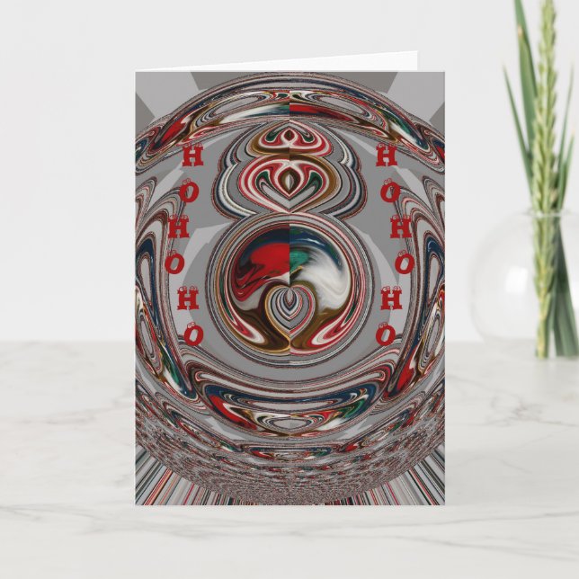Cartes Pour Fêtes Annuelles Beaux Coeurs de Noël Fêtes Couleurs de saison (Devant)