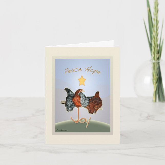 Cartes Pour Fêtes Annuelles Bébé backyard chicken Holiday (Devant)
