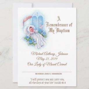 Cartes Pour Fêtes Annuelles Bébé Baptême Baptême Certificat de baptême