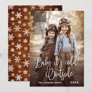 Cartes Pour Fêtes Annuelles Bébé de Noël C'est froid dehors
