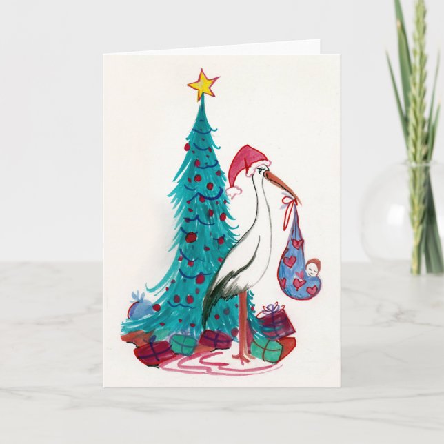 Cartes Pour Fêtes Annuelles Bébé en route (Devant)