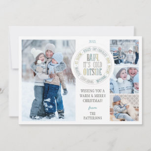 Cartes Pour Fêtes Annuelles Bébé il fait froid dehors amusant hiver photo de v