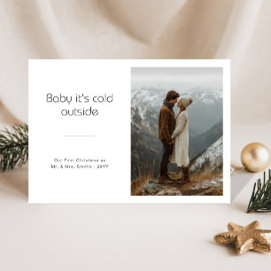 Cartes Pour Fêtes Annuelles Bébé Il fait froid dehors Premier Noël Nouveau mar