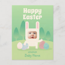 Bébé mignon lapin premier Pâques