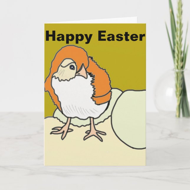 Cartes Pour Fêtes Annuelles Bébé mignon poussin Pâques (Devant)