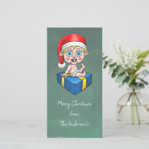 Cartes Pour Fêtes Annuelles Bébé Père Noël