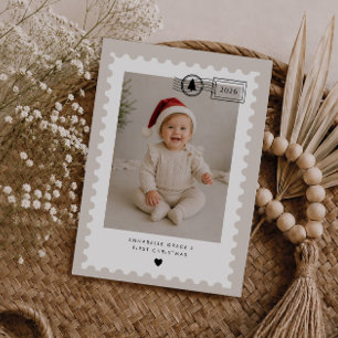 Cartes Pour Fêtes Annuelles Bébé Photo de Noël pour le 1er Noël sous forme de