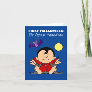 Cartes Pour Fêtes Annuelles Bébé premier Halloween Grand petit-fils Vampire ch