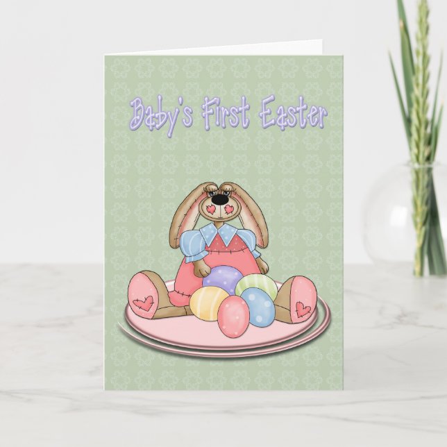 Cartes Pour Fêtes Annuelles Bébé première Pâques (Devant)