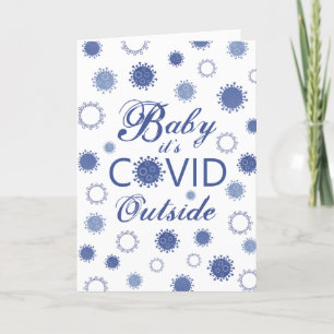 Cartes Pour Fêtes Annuelles BÉBÉ SON COVIN À L'EXTÉRIEUR DE L'Hiver DANGEREUX
