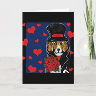 CARTES POUR FÊTES ANNUELLES BÉBÉ VALENTIN BEAGLE