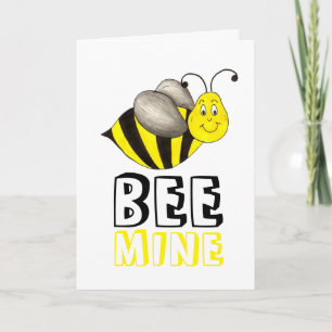 Cartes Pour Fêtes Annuelles Bee (Be) Mine Heureuse Sainte-Valentin Bumblebee H