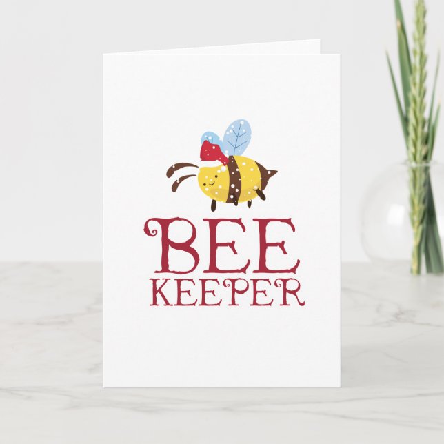 Cartes Pour Fêtes Annuelles Bee Keeper Édition de Noël (Devant)