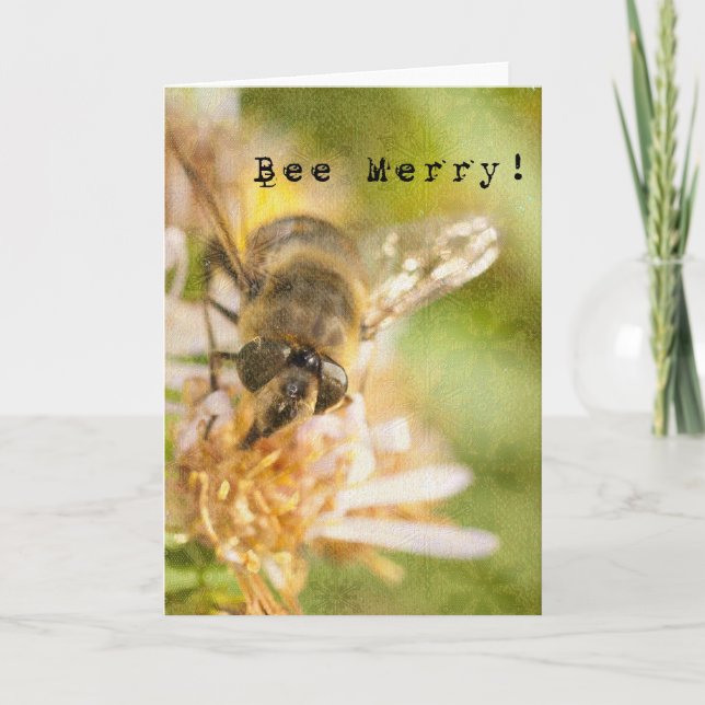 Cartes Pour Fêtes Annuelles Bee Merry (Devant)