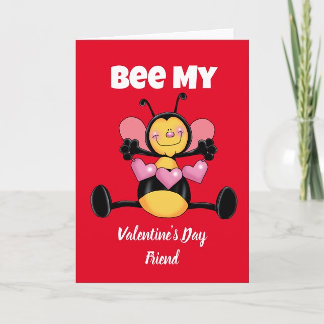 Cartes Pour Fêtes Annuelles Bee My Valentine's Day Friend card (Devant)