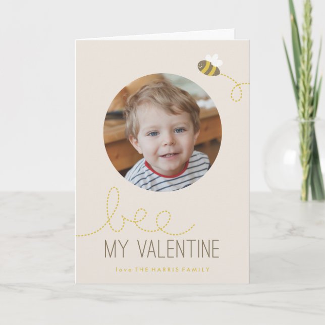 Cartes Pour Fêtes Annuelles Bee My Valentine's Day Greeting Card (Devant)