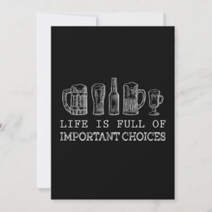 Cartes Pour Fêtes Annuelles Beer Lover   Bière de choix importants
