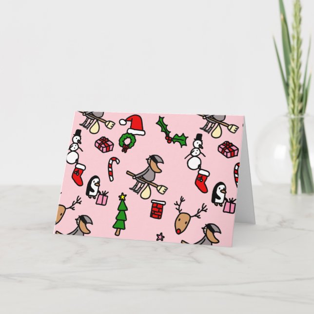 Cartes Pour Fêtes Annuelles befana de noël rose (Devant)