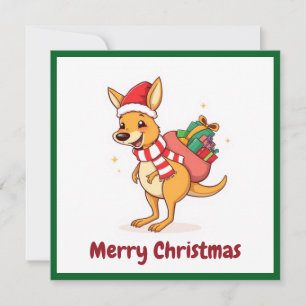 Cartes Pour Fêtes Annuelles Belle Animal Australien Père Noël Joyeux Noël