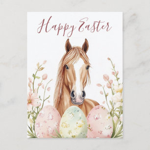 Cartes Pour Fêtes Annuelles Belle Aquarelle Cheval Souhaits de Pâques