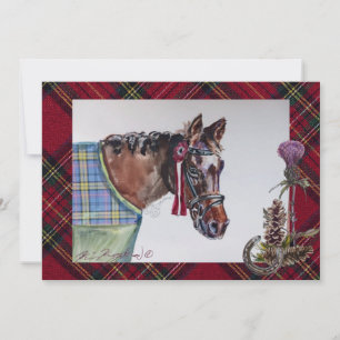 Cartes Pour Fêtes Annuelles belle collection show cheval, plaid et chardon