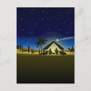 Cartes Pour Fêtes Annuelles belle copie d'image de nativité de Noël
