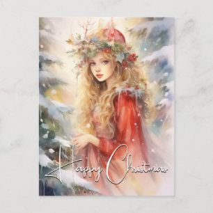 Cartes Pour Fêtes Annuelles Belle fée de Noël magique